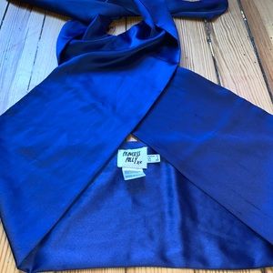 Wrap tie top. Dark blue. Princess Polly. Summery silk.